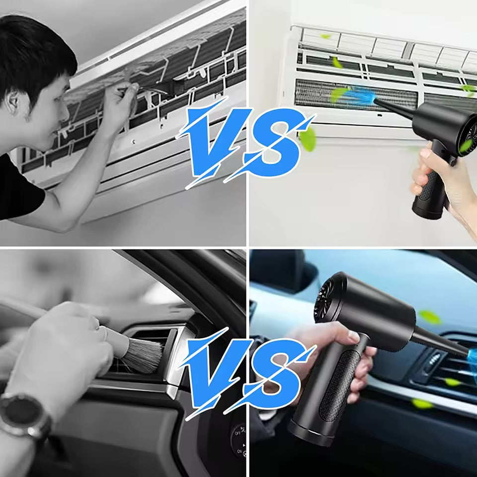 Souffleur d'air comprimé sans fil portable avec lumière LED